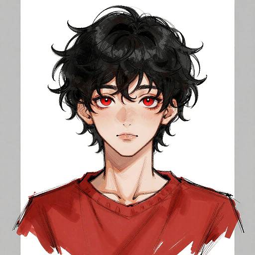 Edgy Digital Portrait of Youth