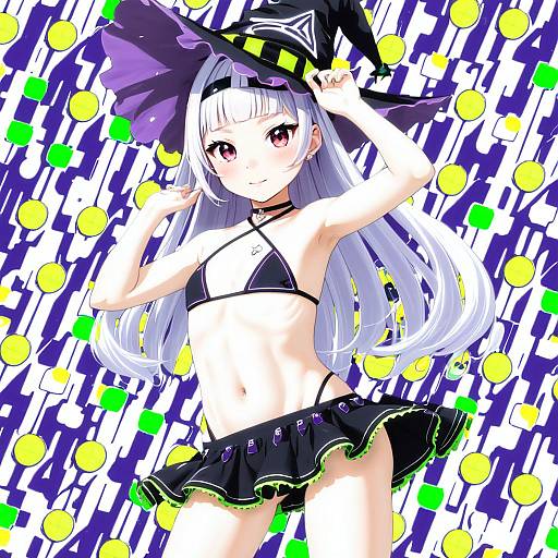 Illustration of Murasaki shion (hololive summer 2019), hololive in the style of Chiba toshirou