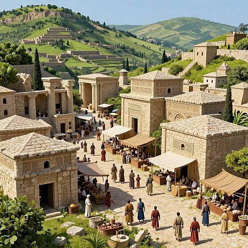 Mycenae Ancient City Market Scene