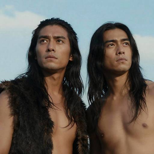 Intense Gaze of Two Men Portrait