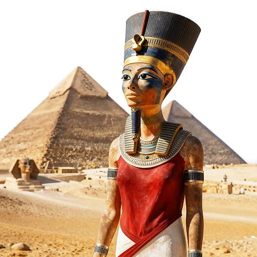 Realistic Nefertiti in Rococo Style