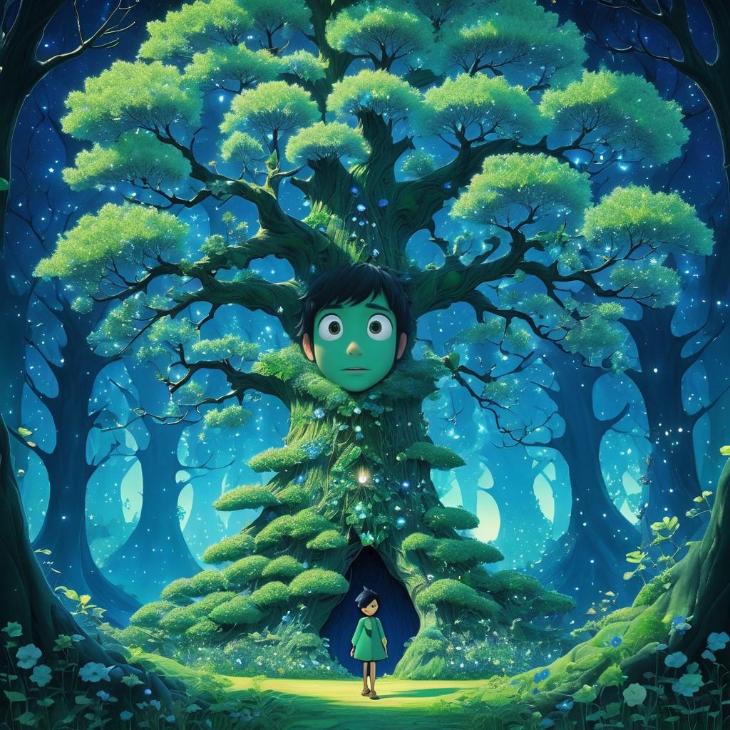 Whimsical Adventure with a Friendly Tree