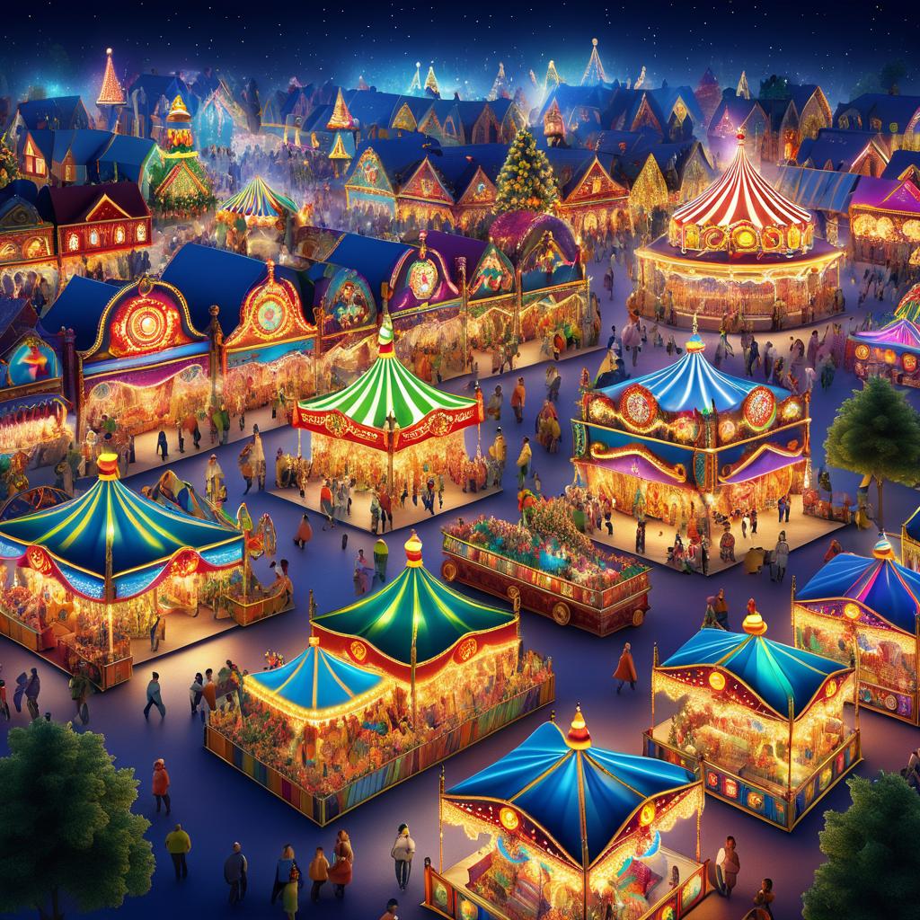 Vibrant Fairground Festivities and Atmosphere