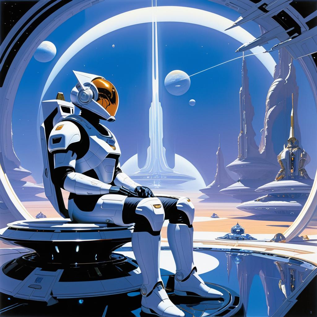 Meditative Robotic Warrior in Space