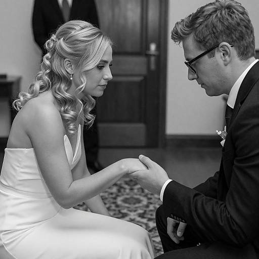 Intimate Black and White Portrait Composition