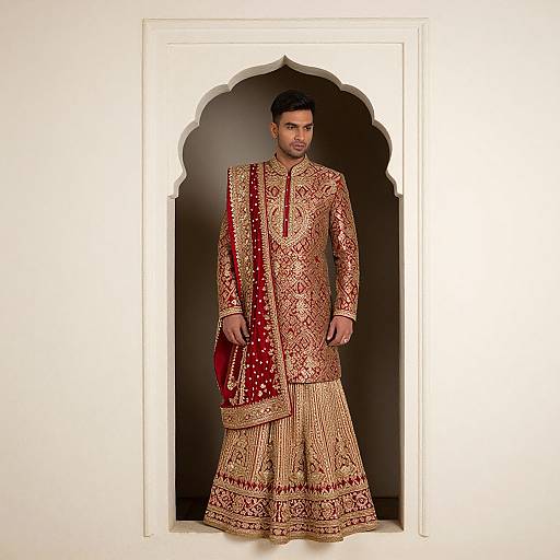 Indian Groom in Window Frame