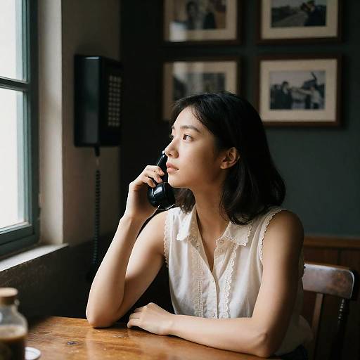 Contemplative Woman by the Window