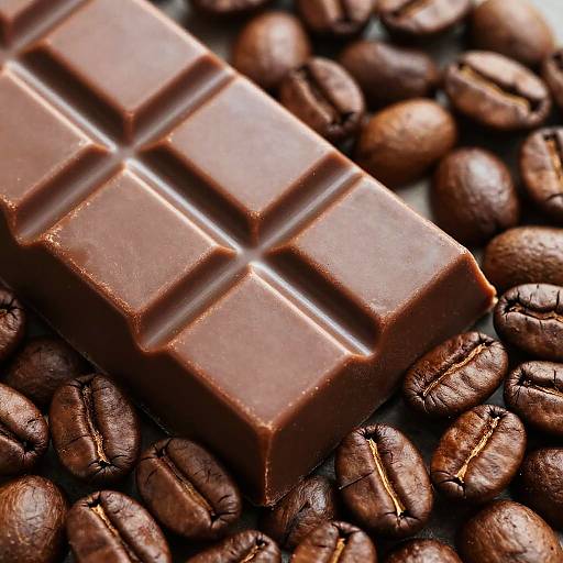 Glossy Milk Chocolate with Coffee Beans