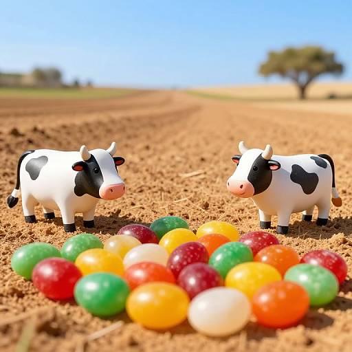 Colorful Jelly Beans and Sad Farmers