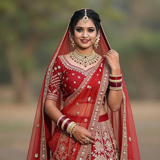 South Indian Bridal Lehenga Portrait