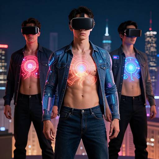 Cybernetic Men Revealing Energy Cores