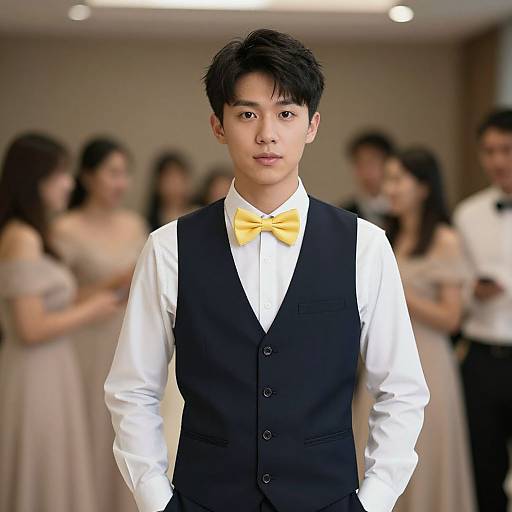Realistic Wedding Party Male Portrait