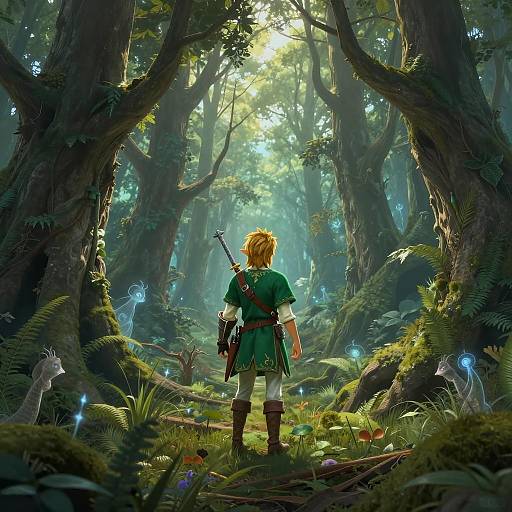 Hyper-Realistic Enchanted Forest Landscape