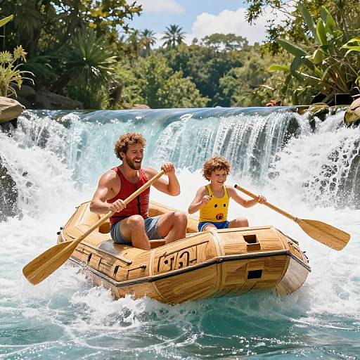 Father and Son Rafting Adventure