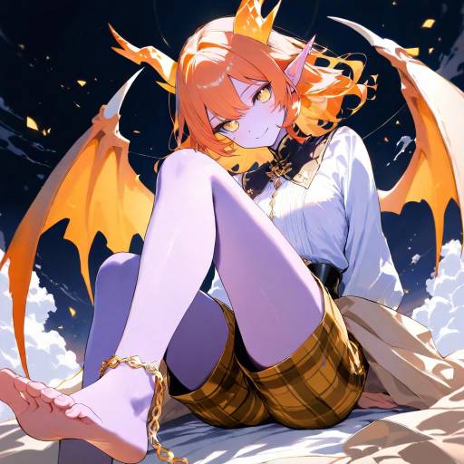 Chic Fantasy Dragon Girl in Pastels