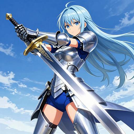 Fate Anime Girl in Dynamic Combat