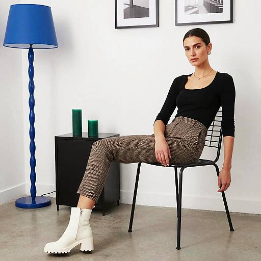 Modern Casual Portrait in Minimalist Room