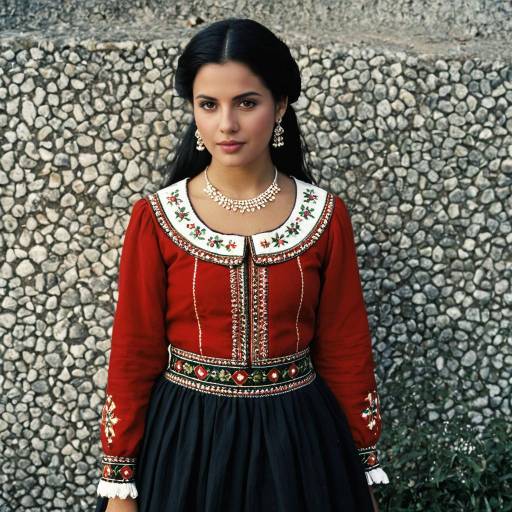 Elegant Portuguese Traditional Dress Portrait