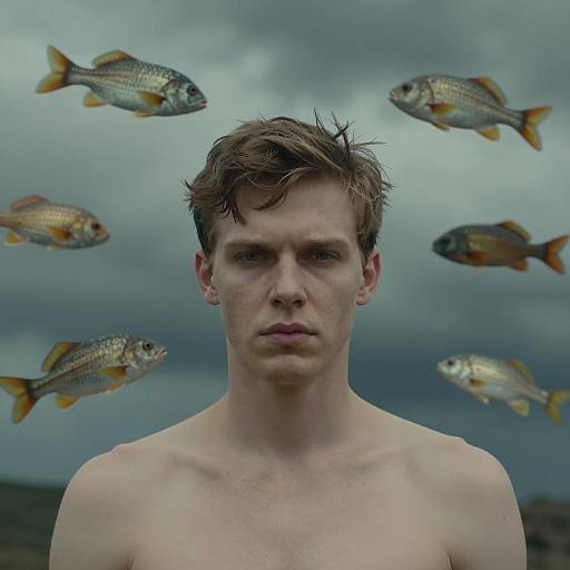 Sea Creature Wonder: Man with Fish