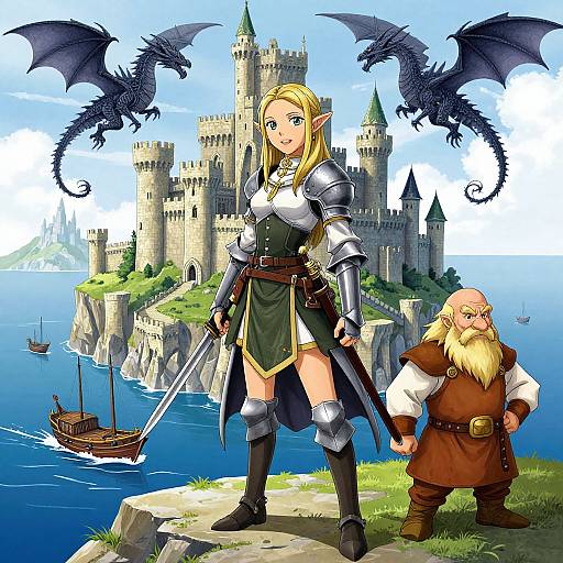 Manga Fantasy Battle at Castle