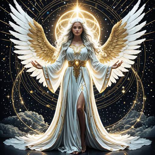 Ethereal Celestial Angel with Radiant Stardust