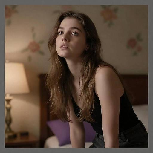 Dimly Lit Portrait of a Young Woman