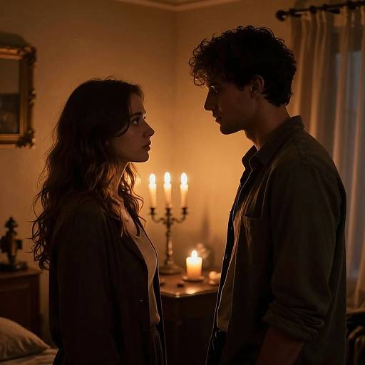 Candlelit Intimate Gaze