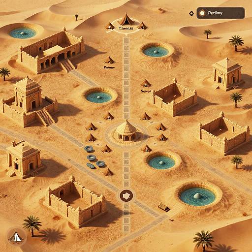 Expansive Desert Fantasy Battle Map