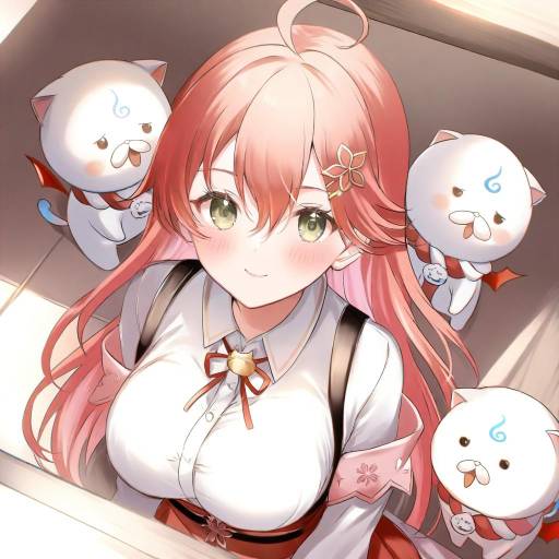 Illustration of 35p (sakura miko), hololive in the style of Mashiro aa