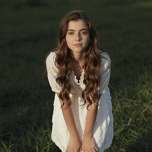 Young Woman in Embroidered Dress