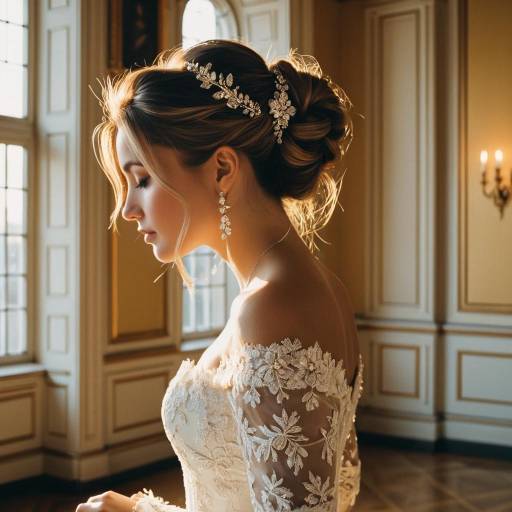 Bridal Updo in Historic Ballroom