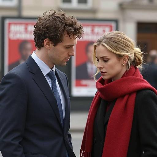 Urban Encounter of Two Stylish Figures