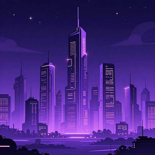 Futuristic Cyberpunk Purple YouTube Banner