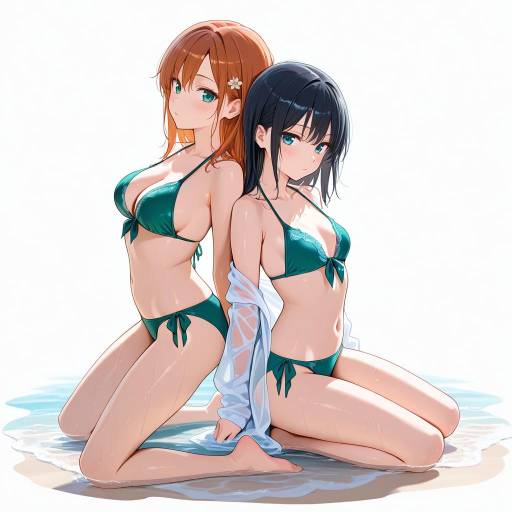 Stunning Duo in Elegant Swimwear Stunning Duo in Elegant Swimwear
