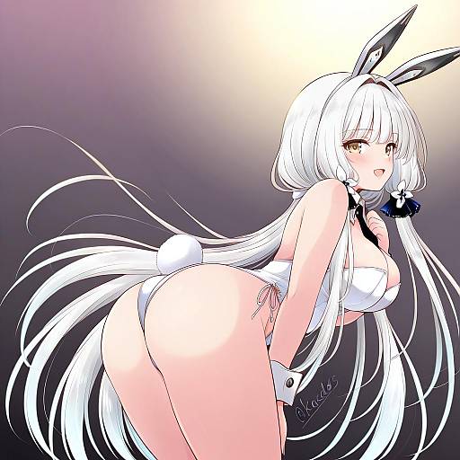 Illustration of Blanc (nikke), goddess of victory: nikke in the style of Shizuna kaede