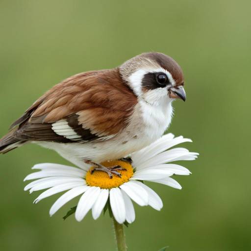 Realistic Sparrow in a Sunny Meadow Realistic Sparrow in a Sunny Meadow