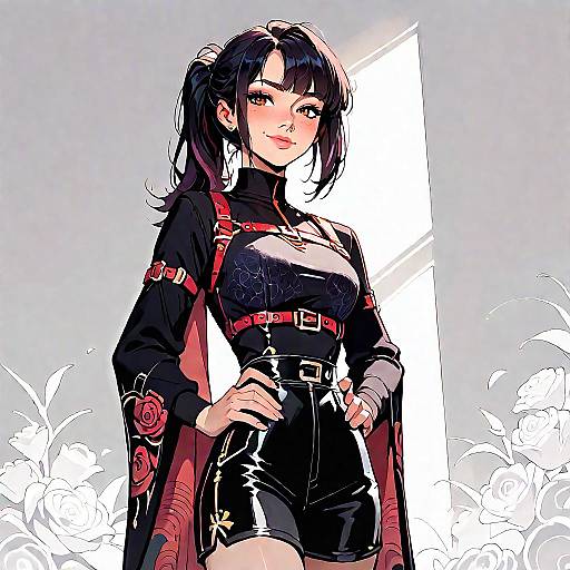 Confident Stage Pose with Stylish Outfit