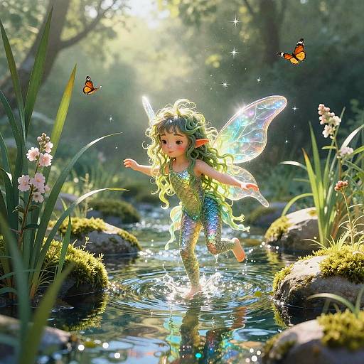 Iridescent River Sprite in Spring