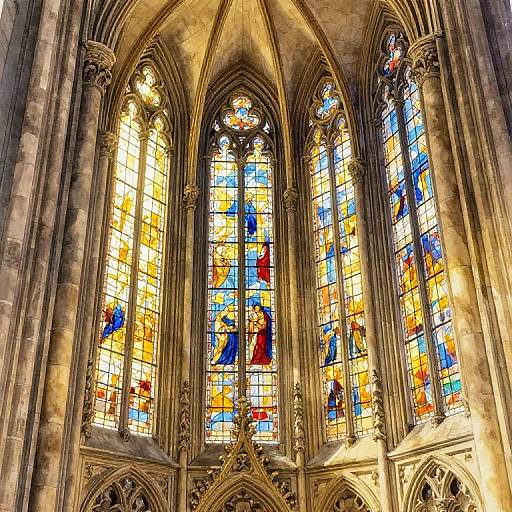 Gothic Cathedral Interior Illustration