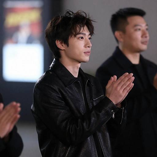 Clapping Man in Moody Urban Night