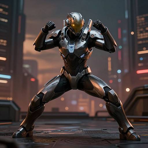 Futuristic Fighter Stance Reference