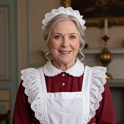 Elegant Vintage Maid in Classic Setting