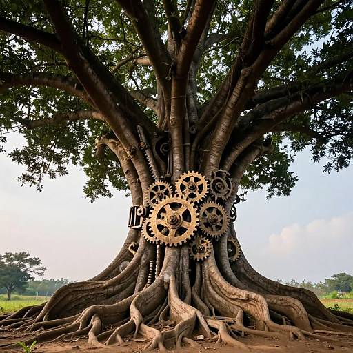 Majestic Colossal Tree with Gears