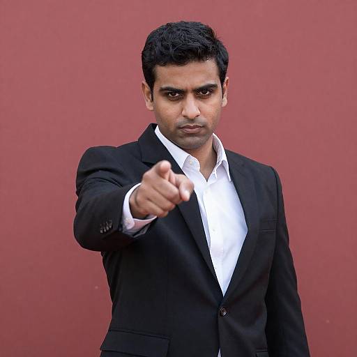 Serious Businessman in Abstract Setting