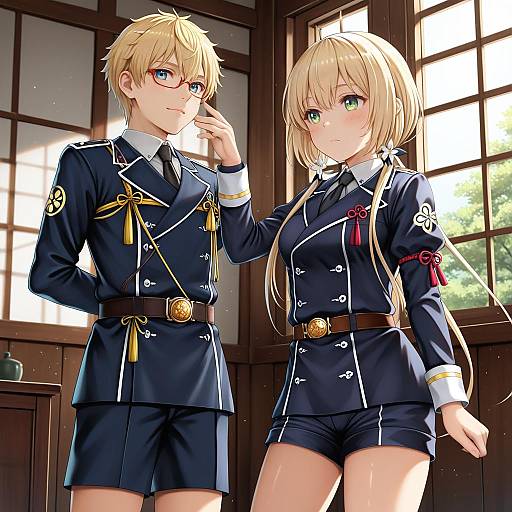 Illustration of Hakata toushirou, touken ranbu in the style of Renetan