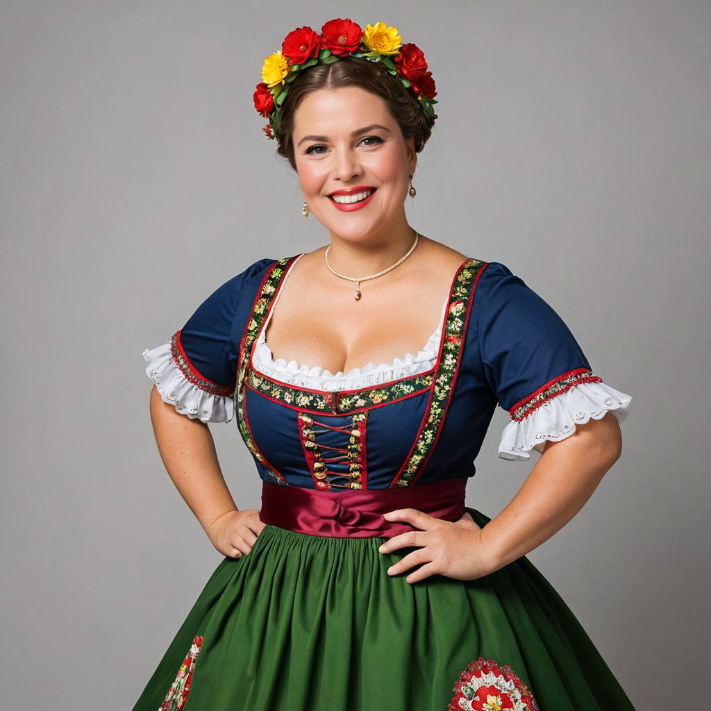 Traditional Bavarian Dancer with Flair