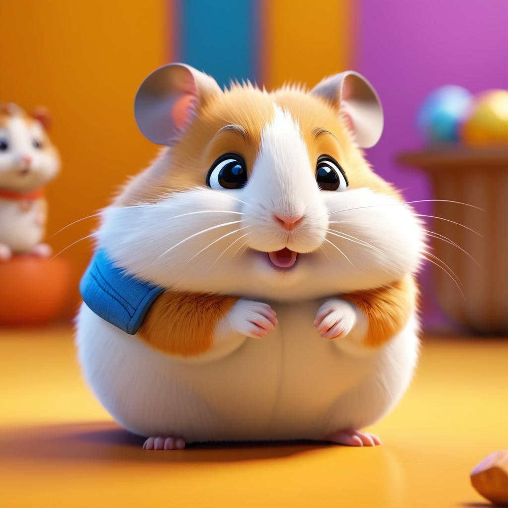 Playful Cartoon Hamster Character Design