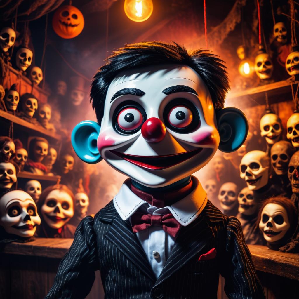 Sinister Puppet Portrait in Toy Store