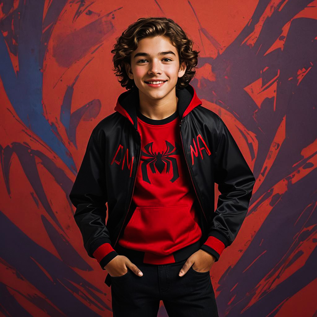 Dynamic Photo Shoot of Teen in Spider-Man Costume