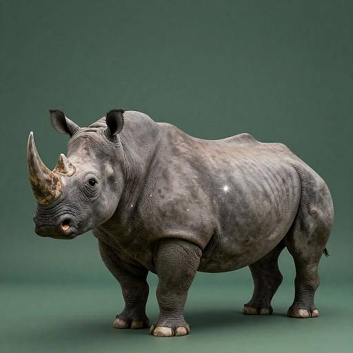 Glowing Frida Kahlo Rhinoceros Portrait